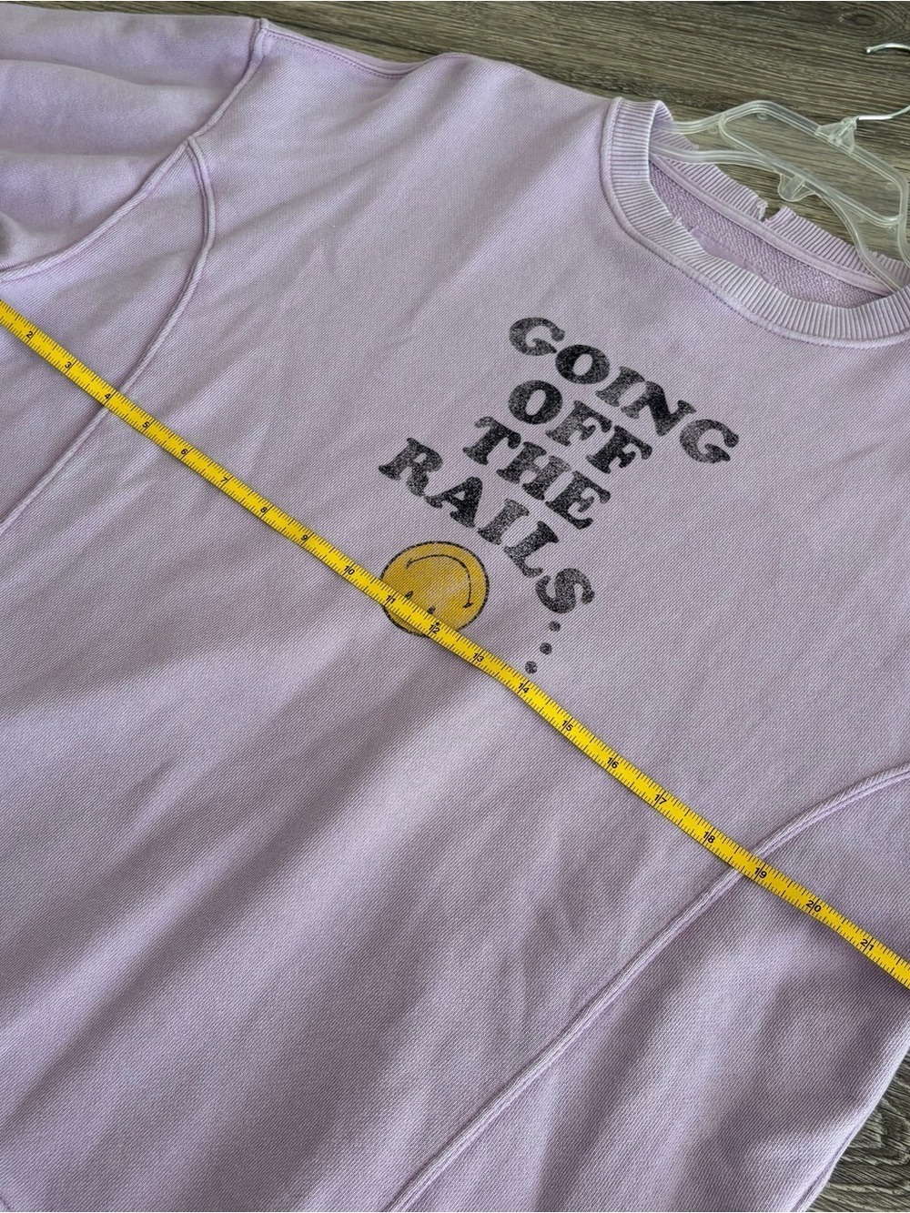 aerie Lavender 'Going Off The Rails' Graphic Crewneck Sweatshirt Size XS - Picture 5 of 6